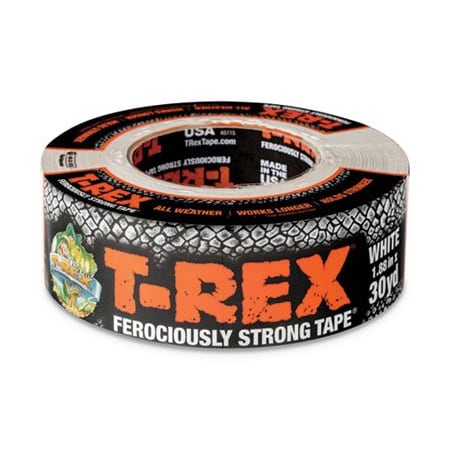 Shurtech Brands T-REX, DUCT TAPE, 3in CORE, 1.88in X 30 YDS, WHITE 241534